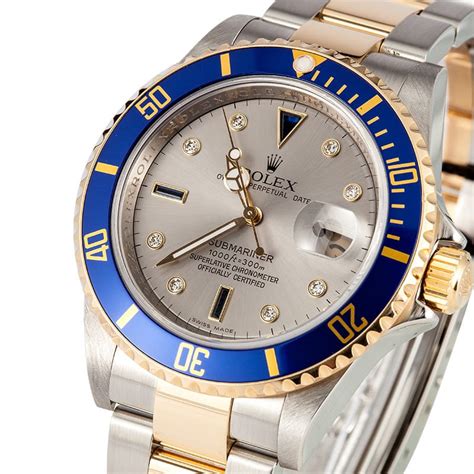 rolex 16613 serti engraved|Rolex 16613 blue for sale.